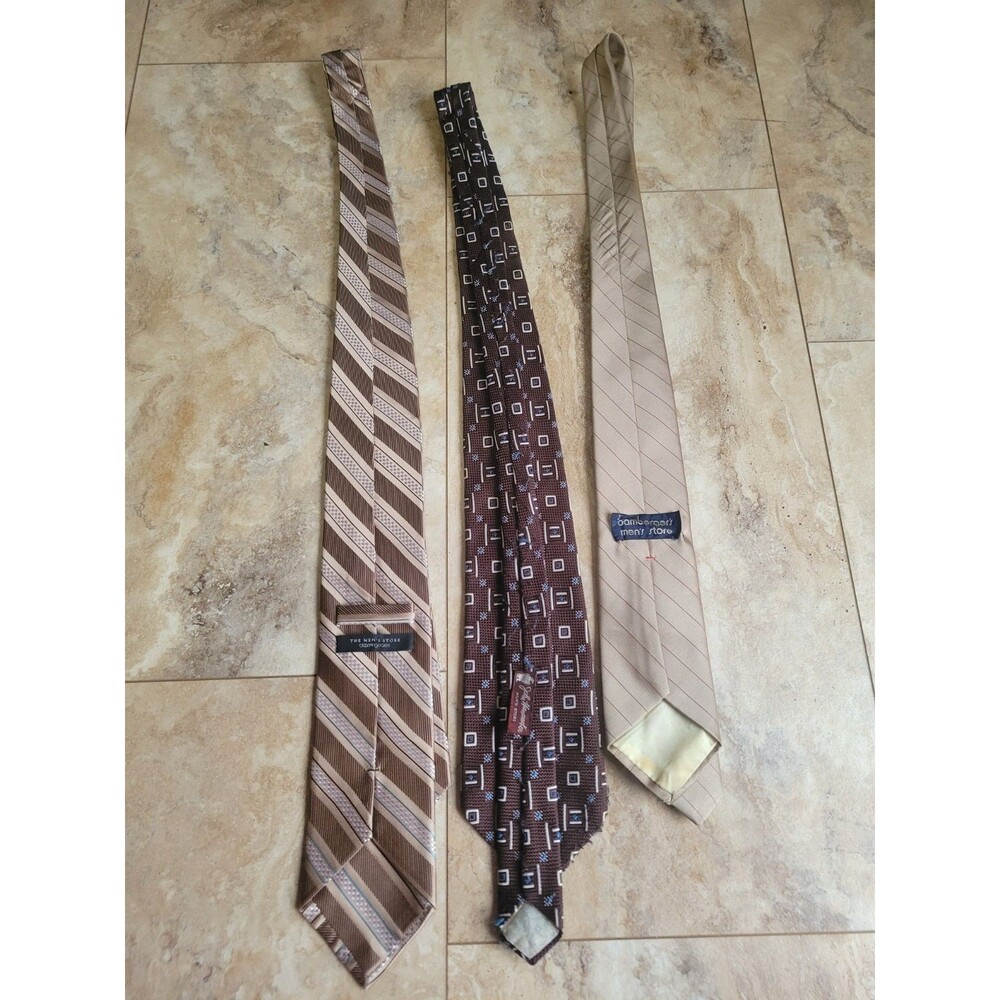 Three Vintage Rare Ties Wanamaker's, Bamberger's & Bloomingdale's
